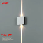 2x1W / Blanc chaud (2700-3500K)