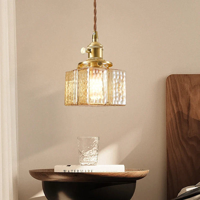 Suspension LED en verre style vintage japonais pour lustres — LZ4X9P2Q