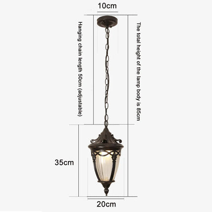 Lustre extérieur rétro pour jardin et espaces extérieurs — LZ4X9T2