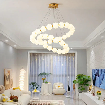 Suspension LED réglable en laiton style nordique — LZ4X9P