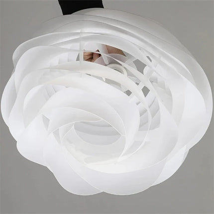 Lustre suspension nordique pétales en PVC avec ampoule incluse — LZ4Q7N2