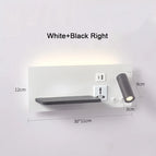Blanc noir à droite / Blanc chaud (2700-3500K) / Pas de recharge sans fil