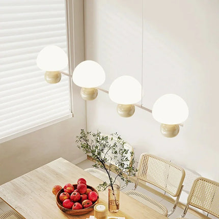 Suspension réglable en verre et métal blanc moderne — LZ4P7X