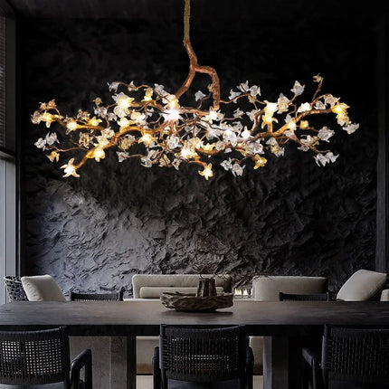 Lustre cuivre rétro en forme de branche style chinois — LZ4X9M2