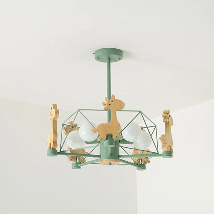 Plafonnier suspension enfant en bois forme étoile et diamant E27 — LZ4X9Q2J