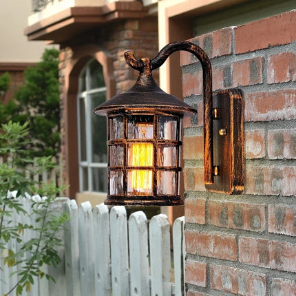 Applique murale LED rustique en fer vintage pour intérieur et extérieur — LZ4X9P2