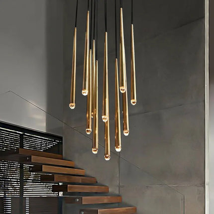Suspension nordique en cuivre pour villa au style rétro — LZ4X9P
