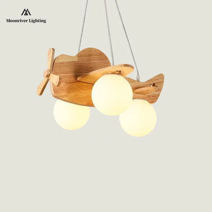 Lustre suspension en bois décoratif pour chambre d'enfant — LZ4P9X