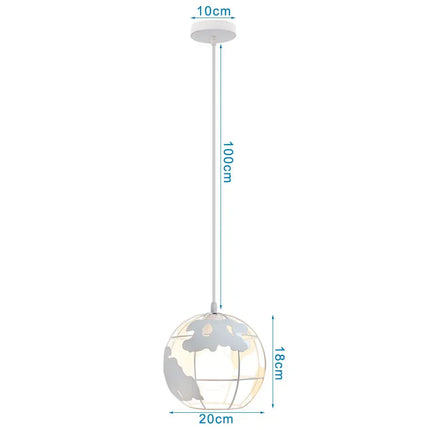 Suspension métal avec abat-jour globe style industriel moderne — LZ4X9T