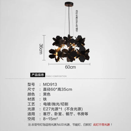 Lustre LED moderne en fer pour décoration intérieure — LZ4X9T2