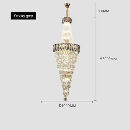 lustre contemporain en cristal pour décoration intérieure élégante