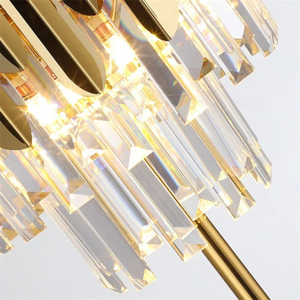 Lampadaire nordique post-moderne en cristal doré LED — LZ4X9M