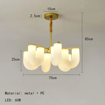 Lustre moderne en acrylique et métal doré pour intérieur chic — LZ4M9X2