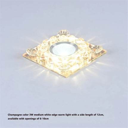 Plafonnier LED carré en cristal RGB pour décoration intérieure — LZ4X9T