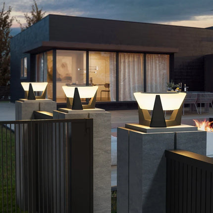 Lampadaire solaire moderne pour jardin, patio, clôture et pont — LZ4X9Q2