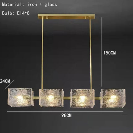 Lustre en verre motif eau pour décoration intérieure créative — LZ4X9J