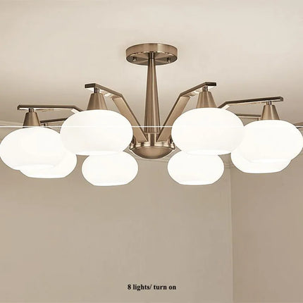 Lustre moderne en métal nickelé avec éclairage LED intégré — LZ4QJ7