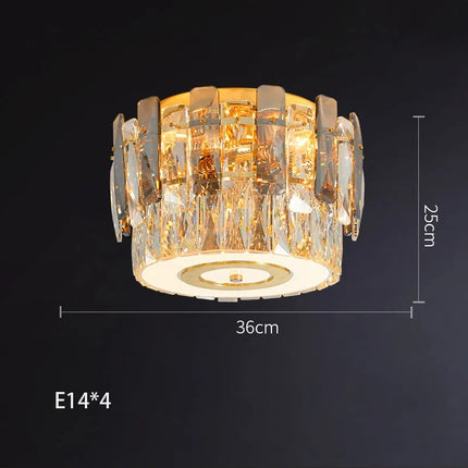 Plafonnier LED en verre cristal à intensité réglable design moderne — LZ4X9J