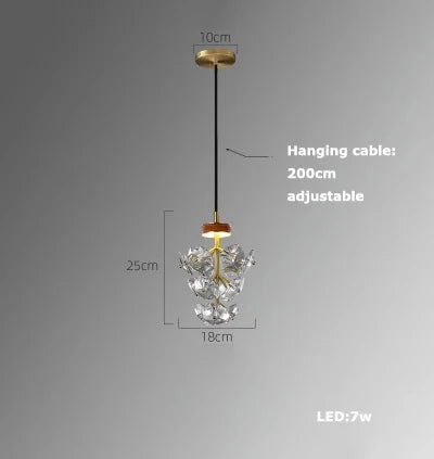 Suspension Art Déco en cristal pour intérieur moderne élégant — LZ4B7Q2