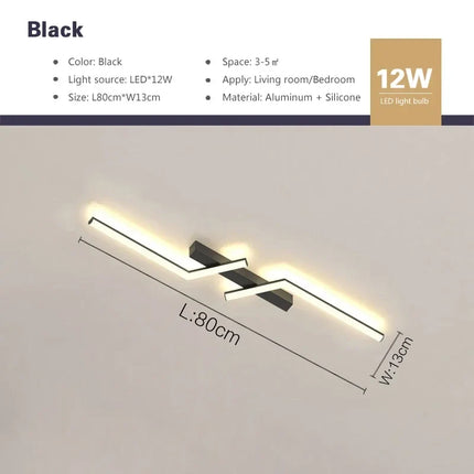 Plafonnier LED à lignes modernes pour salon et bureau — LZ4X9T1