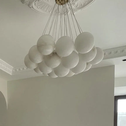 Lustre en cuivre avec marbre naturel espagnol pour décoration moderne — LZ4KJ9