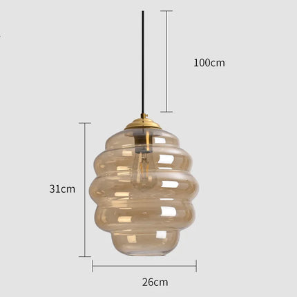 Suspension moderne en verre teinté pour intérieur — LZ4X9P