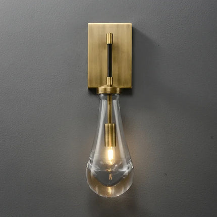 Applique murale LED luxe en verre et cuivre minimaliste 2023 — LZ4X9T