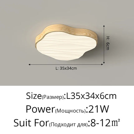 Lustre moderne en grain de bois pour éclairage intérieur simple — LZ4D9X