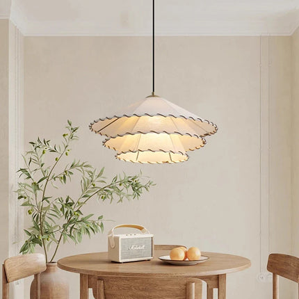 Suspension LED tissu nordique en coton et lin pour décoration intérieure — LZ4XJ9
