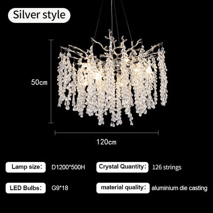 Lustre LED en cristaux au design moderne pour intérieur — LZ4XJ9