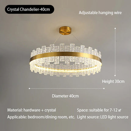 Suspension nordique en verre cristal au design moderne et élégant — LZ4X9P