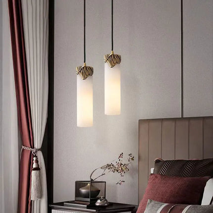 Suspension en marbre naturel et cuivre laiton — LZ4QJ7M9