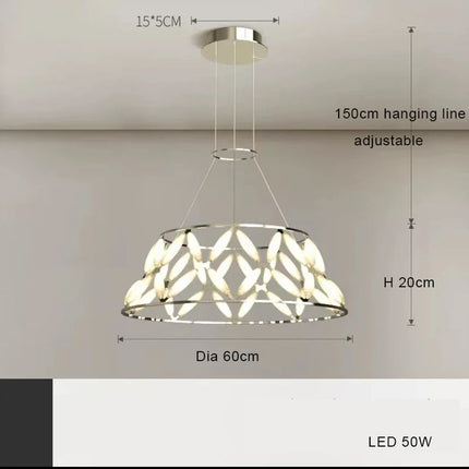 Lustre LED minimaliste avec abat-jour fantaisie pour Noël — LZ4XJ9
