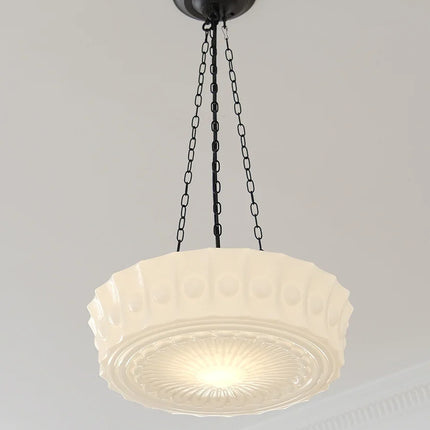 Lustre rétro en verre style français pour intérieur élégant — LZ4B7X9Q