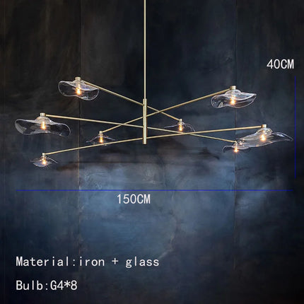 Lustre suspension en verre avec ampoule G4 et hauteur réglable — LZ4X9P