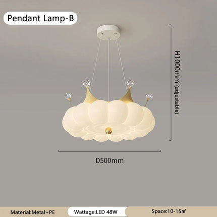 plafonnier moderne en forme de couronne avec télécommande
