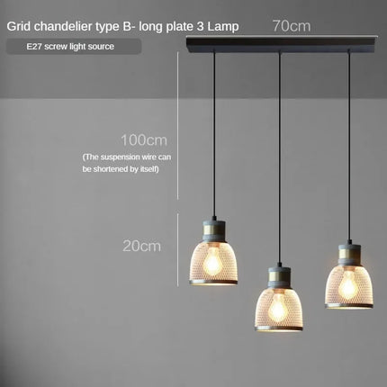 Suspension en ciment avec abat-jour en fer forgé style loft industriel — LZ4X9P2