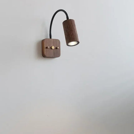 applique murale rétro en bois créative et rotative pour intérieur