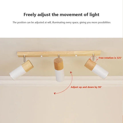 Spot rotatif en bois style nordique pour vestiaire — LZ4QJ7M
