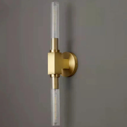Applique murale nordique en verre transparent avec double éclairage créatif — LZ4X9T
