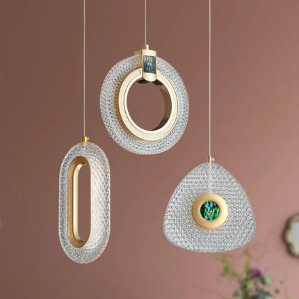 Lustre géométrique en cristal pour décoration intérieure — LZ4P9XJ