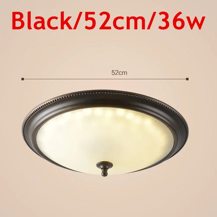 Plafonnier rond LED or, noir et bronze avec verre dépoli pour salon et cuisine — LZ4X9T