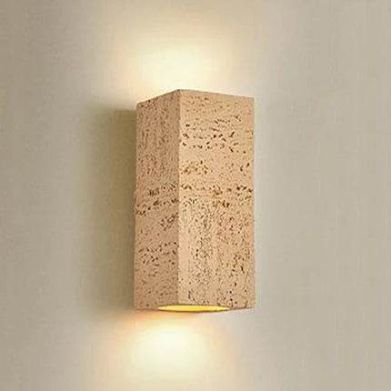 Applique murale LED carrée style wabi-sabi en ciment pour intérieur — LZ4X9T2