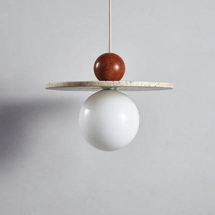 Suspension en pierre naturelle avec globe en verre pour cuisine et chambre — LZ4X9M