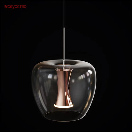 Suspension LED en verre transparent au design moderne pour intérieur — LZ4X9J