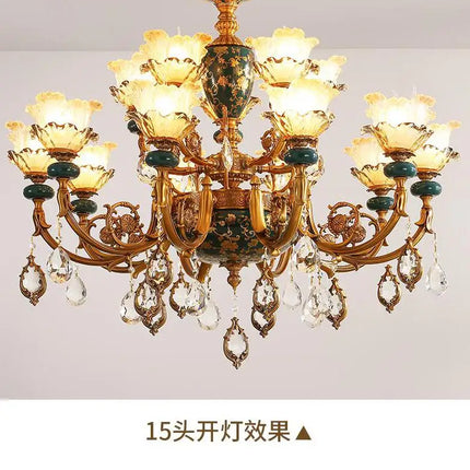 Lustre en céramique avec éclairage cristal pour intérieur — LZ4N7Q2
