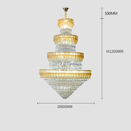 Lustre cristal design contemporain pour salon et hôtel — LZ4X9M
