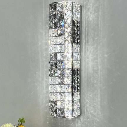 Applique murale moderne en acier inoxydable et cristal — LZ4X9P