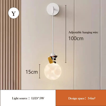 Applique murale LED chat mignon pour chambre d’enfant ambiance chaleureuse — LZ4XJ9