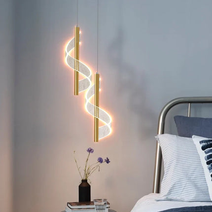 Suspension LED design en forme de S pour décoration intérieure — LZ4XJ9